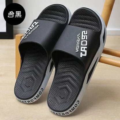 New Summer Soft Sole Slippers Fashion Personality Home Bathe Sandals Anti Slip Durable Men's Beach Outdoor Plus Size Flip Flops