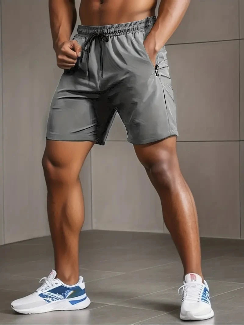 Men Gym Shorts – Breathable Quick Drying Summer Workout Pants with Elastic Waist