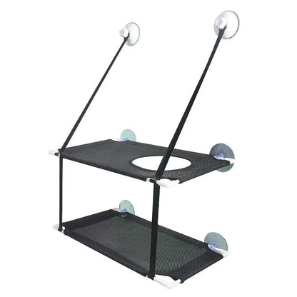 Cat Hammock Window Bed Kitten Sunny Seat Hanging Mount Beds Cat Sofa double-decker tunnels Suction Cup Wall Pet Hanging Winter