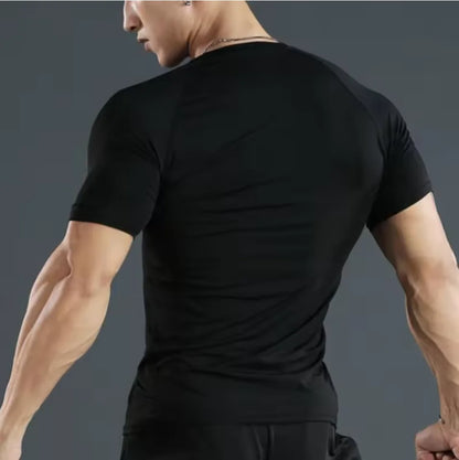 Men's Compression Shirt - Quick Dry Rashguard Gym Fitness Tee for Running & Surfing