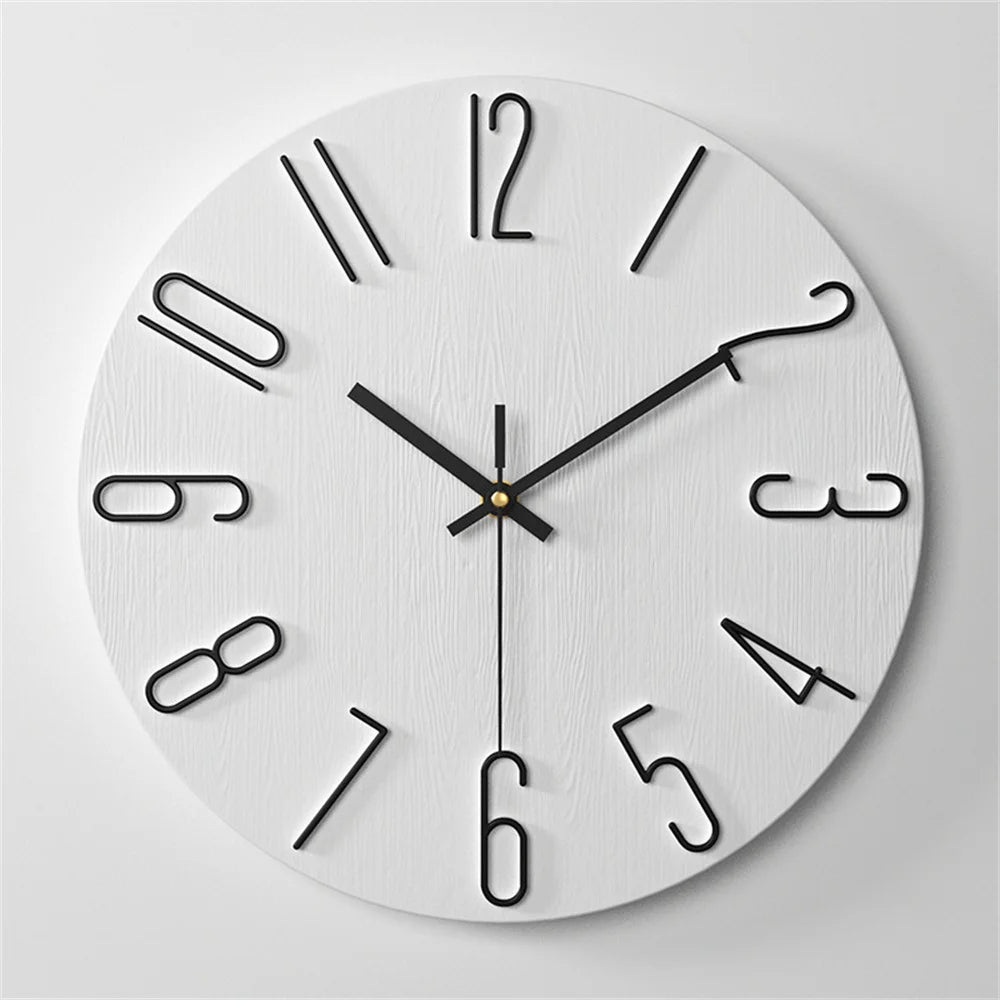 Battery-Powered 12-Inch Analog Wall Clock - Small Clock for Home Office Kitchen and Classroom