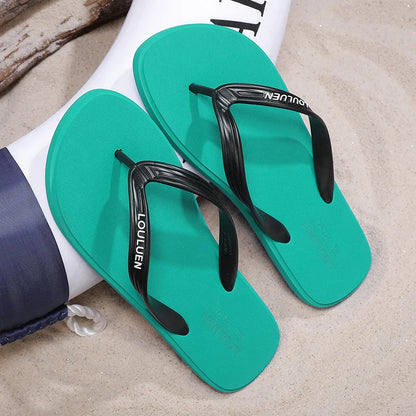 New men's flip flops with soft sole, comfortable, open toe flip flops for indoor and outdoor walks, summer beach flip flops for