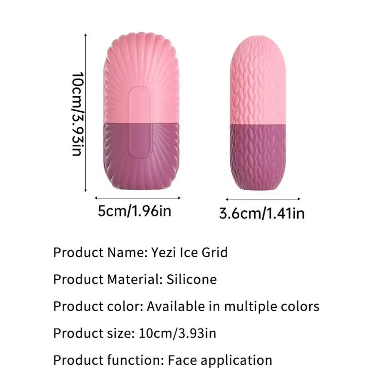 Ice Ball Facial Massage Tray with Silicone Mold, Face Lifting Contouring Ice Roller, Eye Care Pore Shrinking Beauty Tool