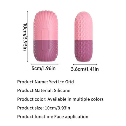 Ice Ball Facial Massage Tray with Silicone Mold, Face Lifting Contouring Ice Roller, Eye Care Pore Shrinking Beauty Tool