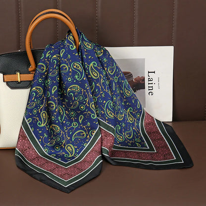 Luxury Satin Silk Scarf - Womens Fashion Shawl Hijab Neckerchief Bandana 2023