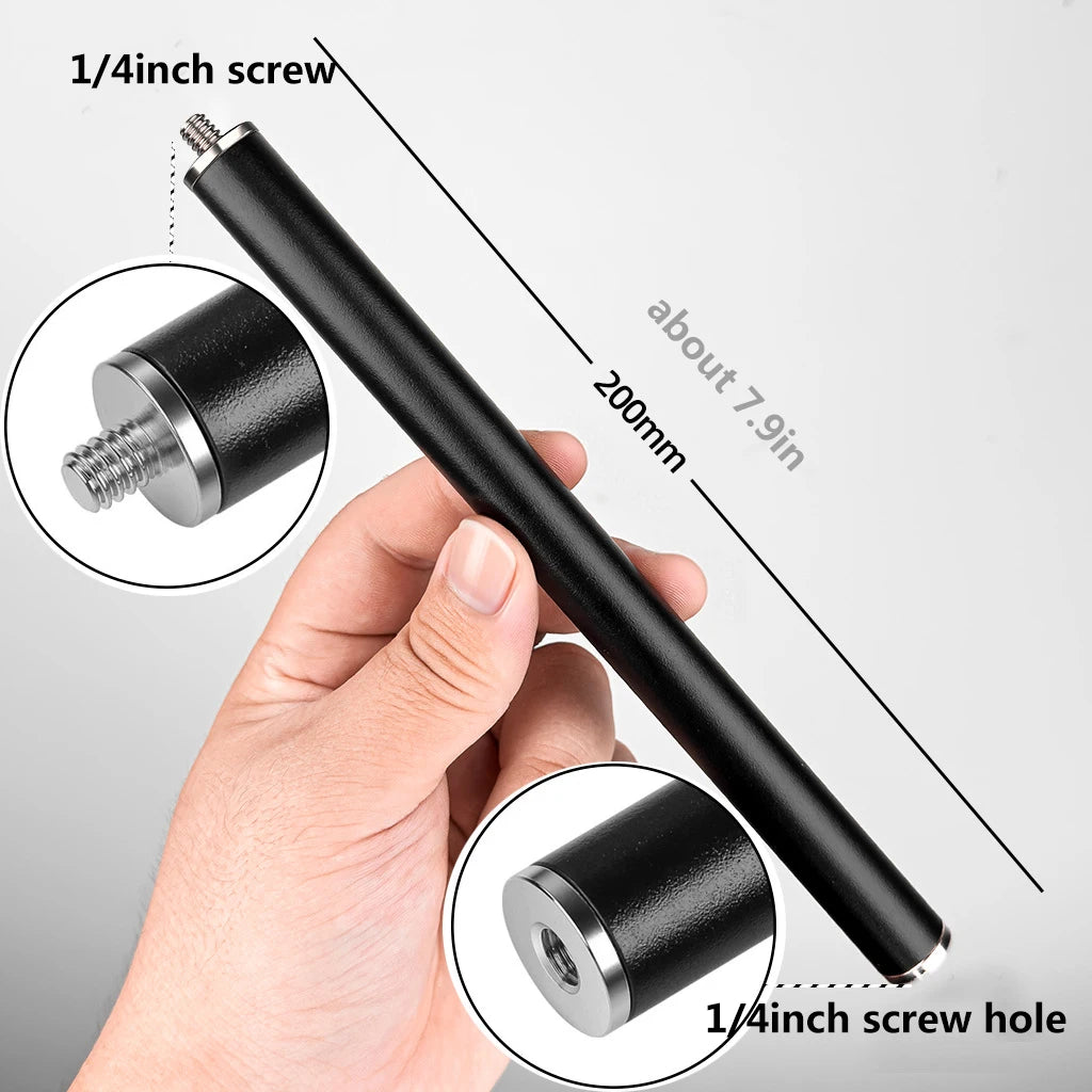 Metal Tube Extendable Rod Selfie Stick Monopod Extention Pole Stand Holder with 1/4inch Screw Ball Head for Mobile Phone Cameras