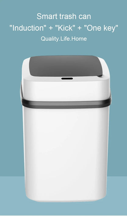 Smart Touch Trash Can - 13L Kitchen and Bathroom Waste Bin