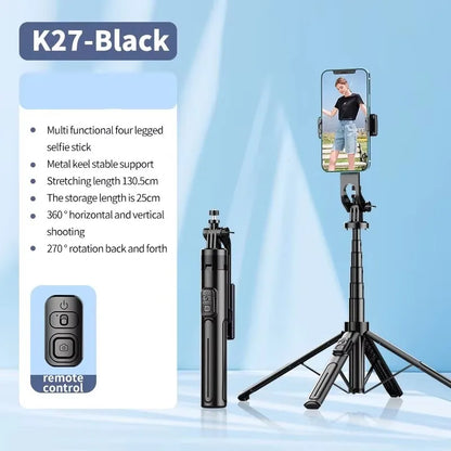 FANGTUOSI 2026 new Tripods For Mobile Phone Camera Holder Clip Smartphone Monopod With big light and microphone Stand For Phone