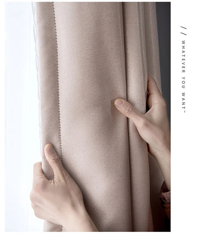 Windproof Winter Curtains - Thick Cotton Thermal Drapes for French Windows | Sound Insulation & Energy Saving