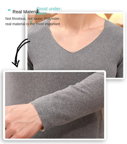 Men Wool Winter Long Sleeves Thermal Warm Thick Sweater Thermal Underwear Soft Fleece Lined Long Johns Set Thermal Clothes