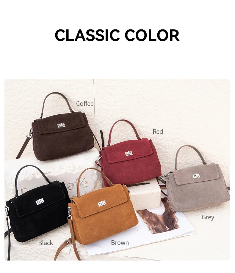Genuine Leather Crossbody - Women's Soft Leather Messenger Bag With Zipper Closure