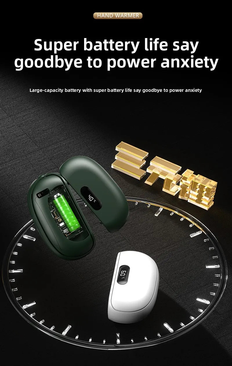 Mini 2-In-1 Magnetic Detachable Hand Warmer Charging Heat Pack Cute Gift For Girlfriend And Best Friend