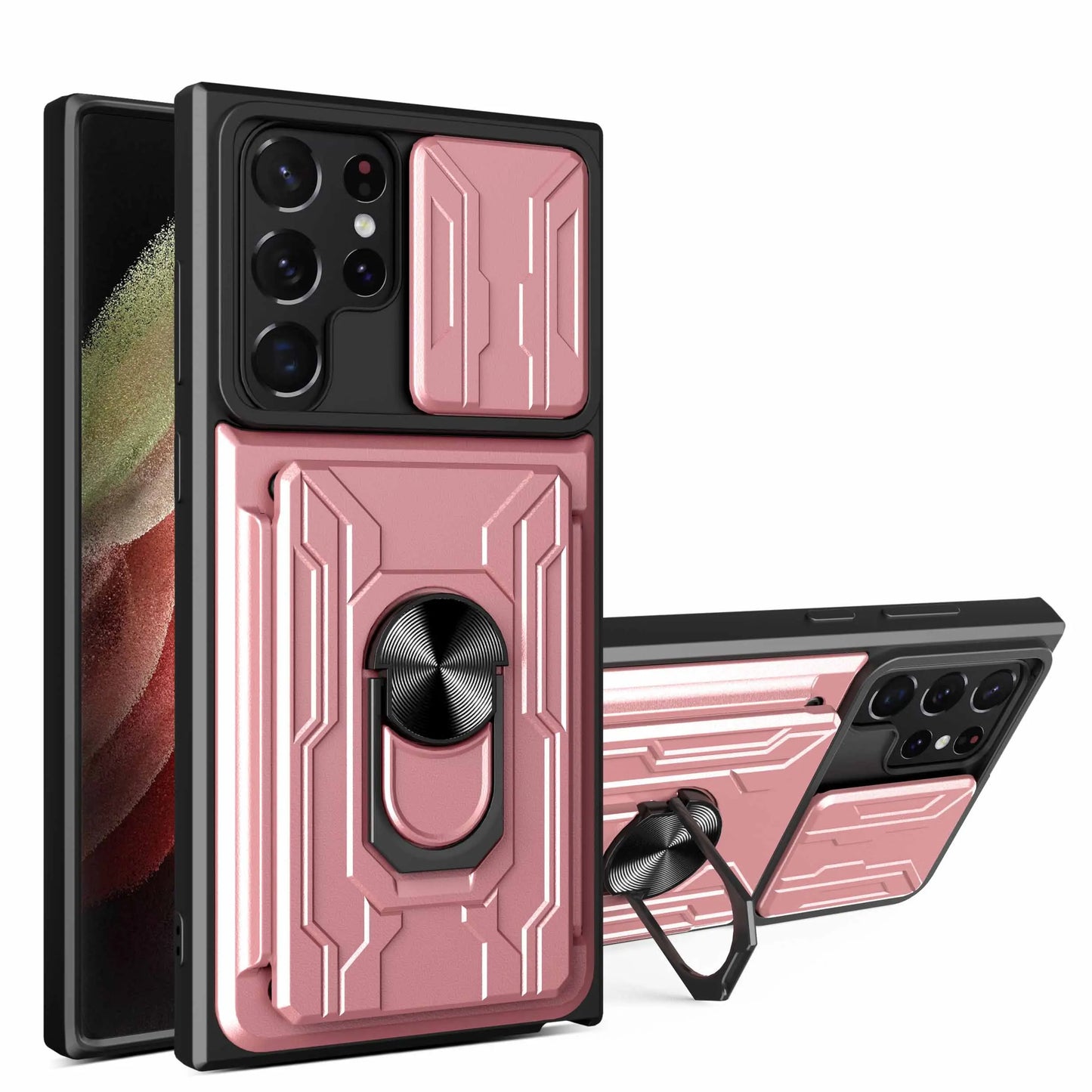 Case For Samsung Galaxy S26 S25 S24 S23 S20 S21 S22 Ultra Plus FE Note 20 Ultra Cover Grade Card Slot Armor Fundas Coque