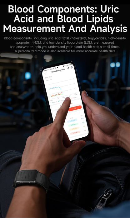VWAR MG ECG+PPG Nursing Grade Smart Bracelet HRV Body Fat BMI Smart Band Body Temperature Men Women Health Sports Fitness Watch