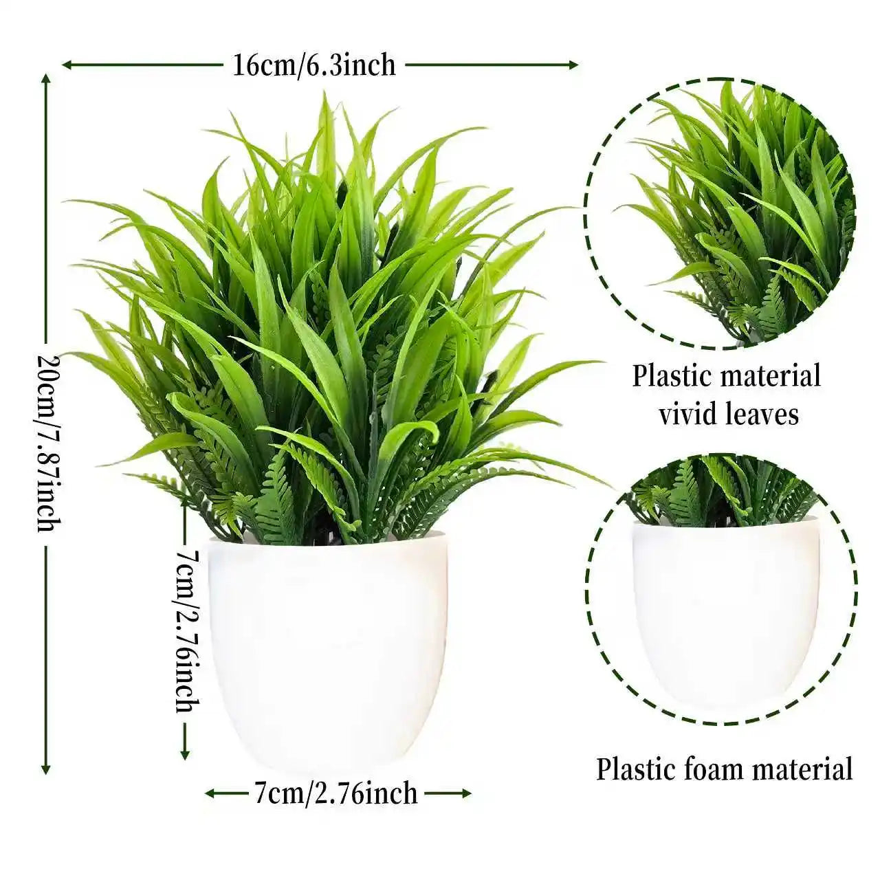 Artificial Christmas Tree - Green Potted DIY Home Decor for Weddings Birthdays and Xmas