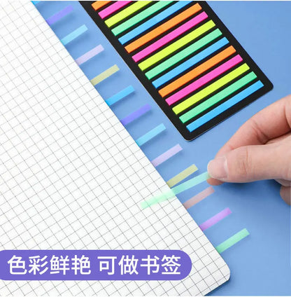 Transparent Rainbow Sticky Notepads - 300 Sheets Kawaii Memo Pad