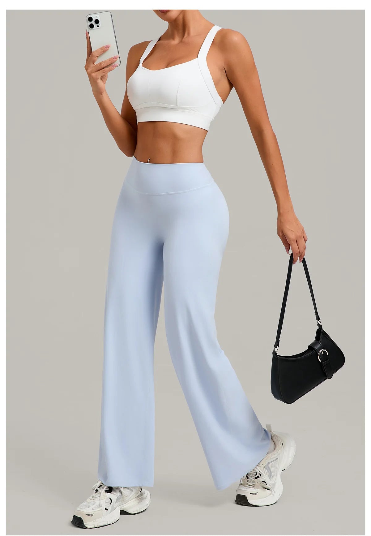 Pilates Straight Yoga Pants Versatile Loose High Waist Wide Leg Pants Women Running Push Up Sports Fitness Hip Show Pants Female