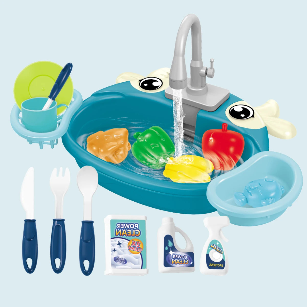 Dishwasher Kitchen Sink Toys, Toddler Kitchen Sink Toy Electric Playing Automatic Water Cycle System Toy Gifts for Kids ﻿