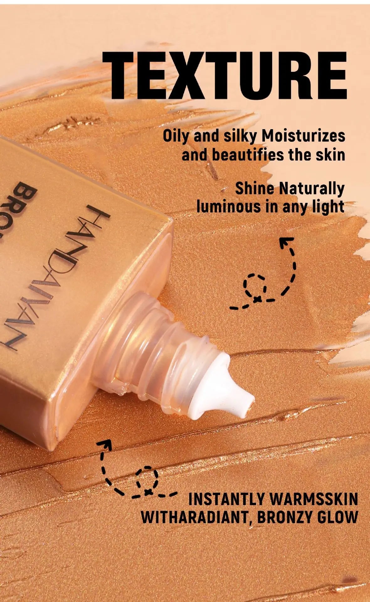 Matte Bronzer Liquid Makeup Waterproof Tanning Cream Body Oil Control Moisturizer Pearlescent Shine For Silky Skin Finish