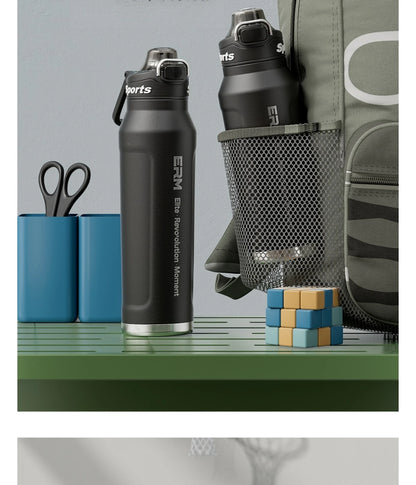 Insulated Water Bottle Stainless Steel Tumble Cycling Cold And Hot Flasks Double Wall Portable With Handle Sports Outdoor Cup