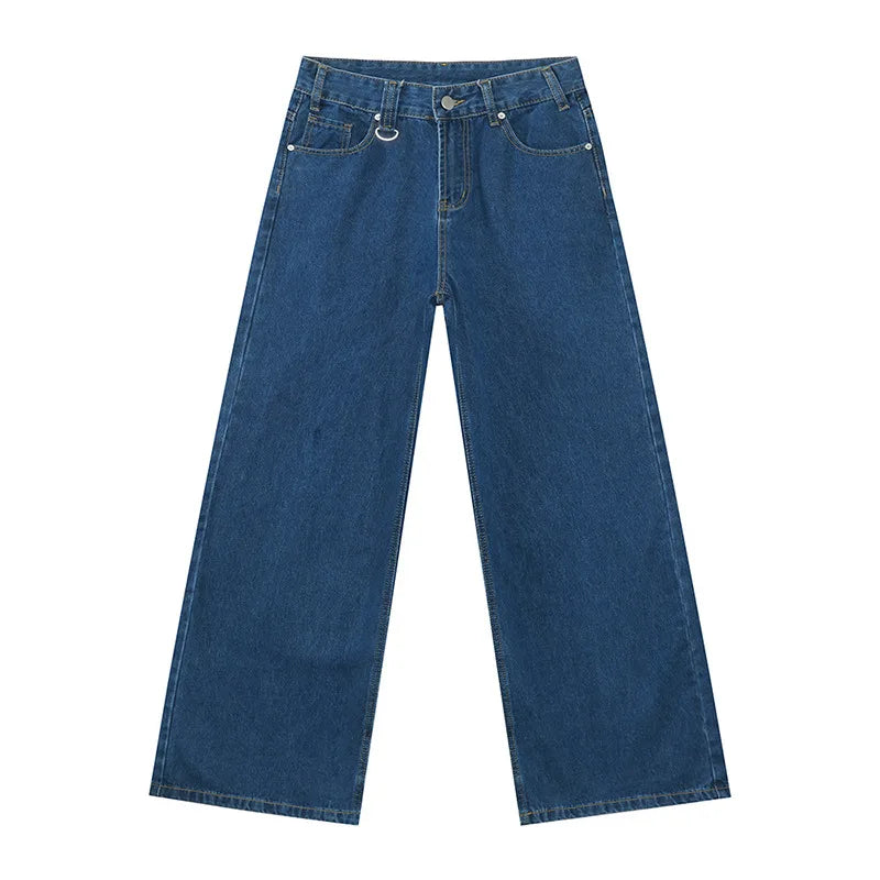 Mens Loose Wide Leg Denim Jeans - Casual Summer Trousers - ZOOMNSTORE