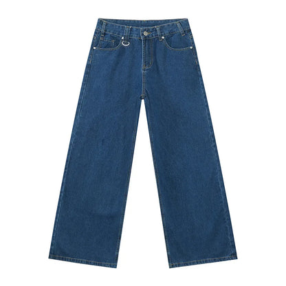 Mens Loose Wide Leg Denim Jeans - Casual Summer Trousers - ZOOMNSTORE