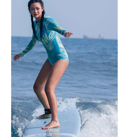 Nu-June Piece Swimsuit for Women, Long Sleeves, Rash Guard, Sports Swimwear, Surfing Bathing Suit, Body Suit, Beach, Hot Spring