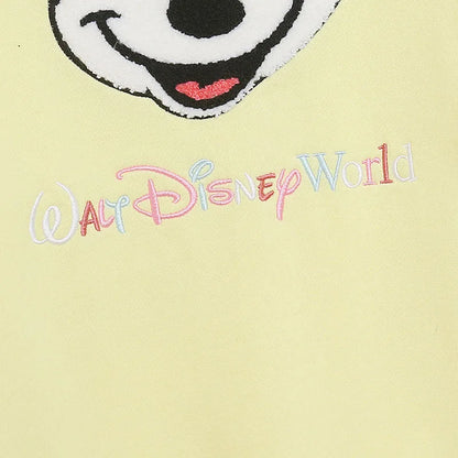 Disney World Disneyland Embroidery Sweatshirt Women Casual Fleece Jumper Mickey Daisy Duck Cartoon Loose Pullover Top O Neck
