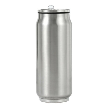 500ML 304 Stainless Steel Cola Can Thermos Custom LOGO Vacuum Cup Flask Portable Double Layers Straw Cup Water Bottle Mug