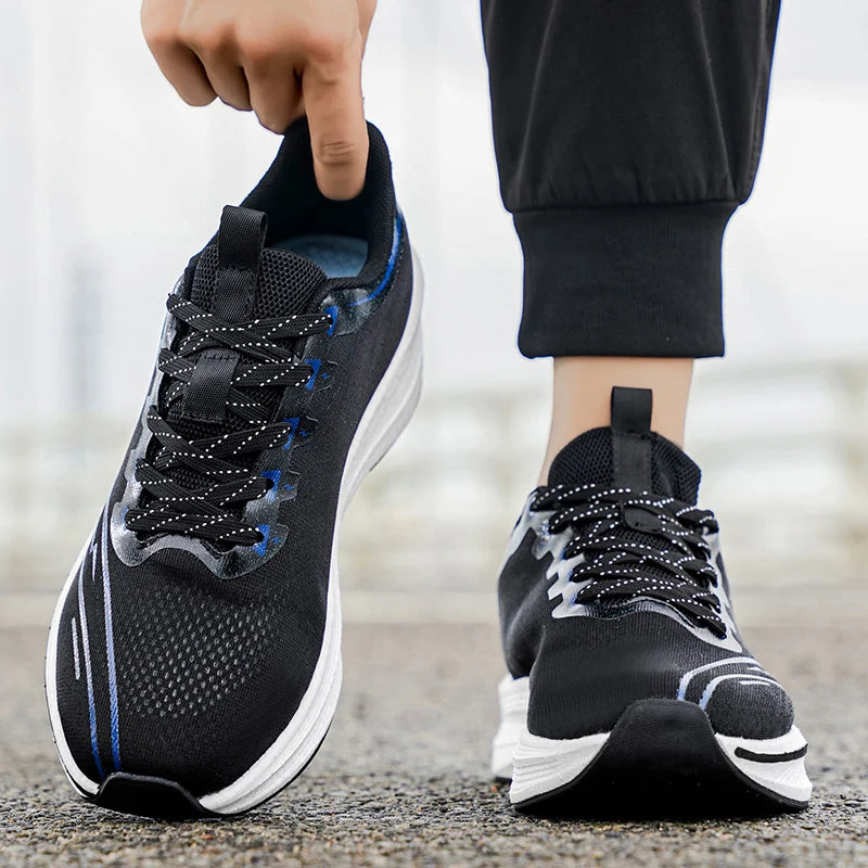 Marathon Men Sports Running Shoes Carbon Board Air Cushion Breathable Lightweight Women's Comfortable Athletic Nonskid Sneakers