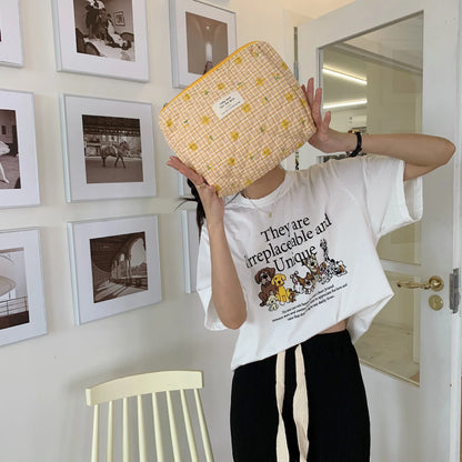 Baby Diaper Bag Cartoon Print Nappy Bag Zipper Handbag Carry Pack Travel Outdoor Diaper Storage Bag Multi Functional Storage Bag