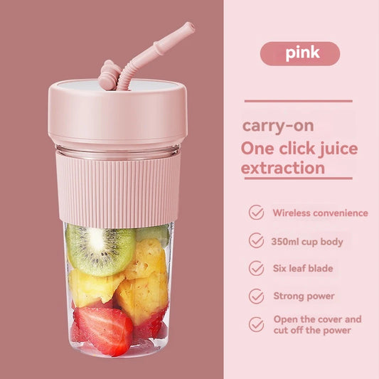 Portable Electric Juicer - Mini Wireless Blender for Smoothies and Juice Extraction