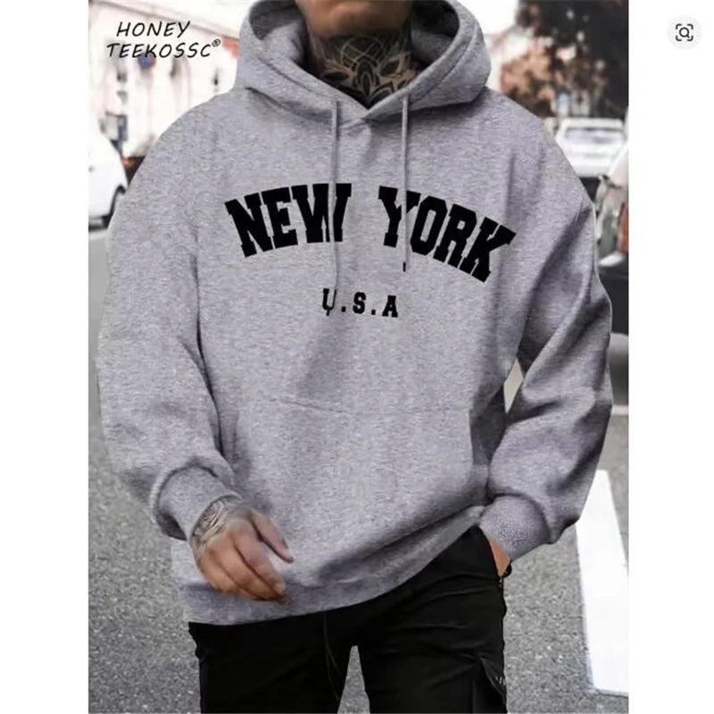 Brooklyn Est 1998 New York Printing Men Hoodies Harajuku Crewneck Hoodie Fashion Oversize Hoody Autumn Comfortable Tracksuit