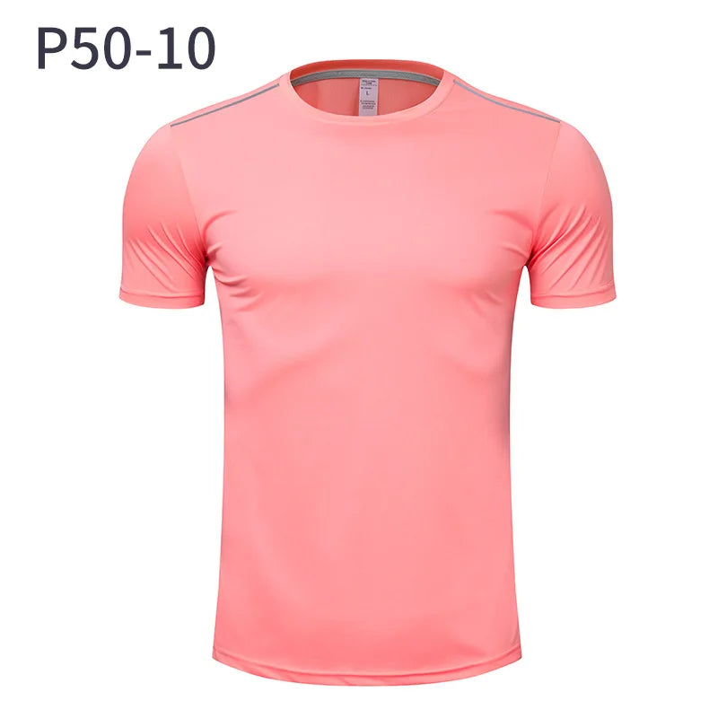 Men Women Quick Dry Short Sleeve Sport T Shirt Gym Jerseys Fitness Shirt Trainer Running T-Shirt Teenager Breathable Sportswears