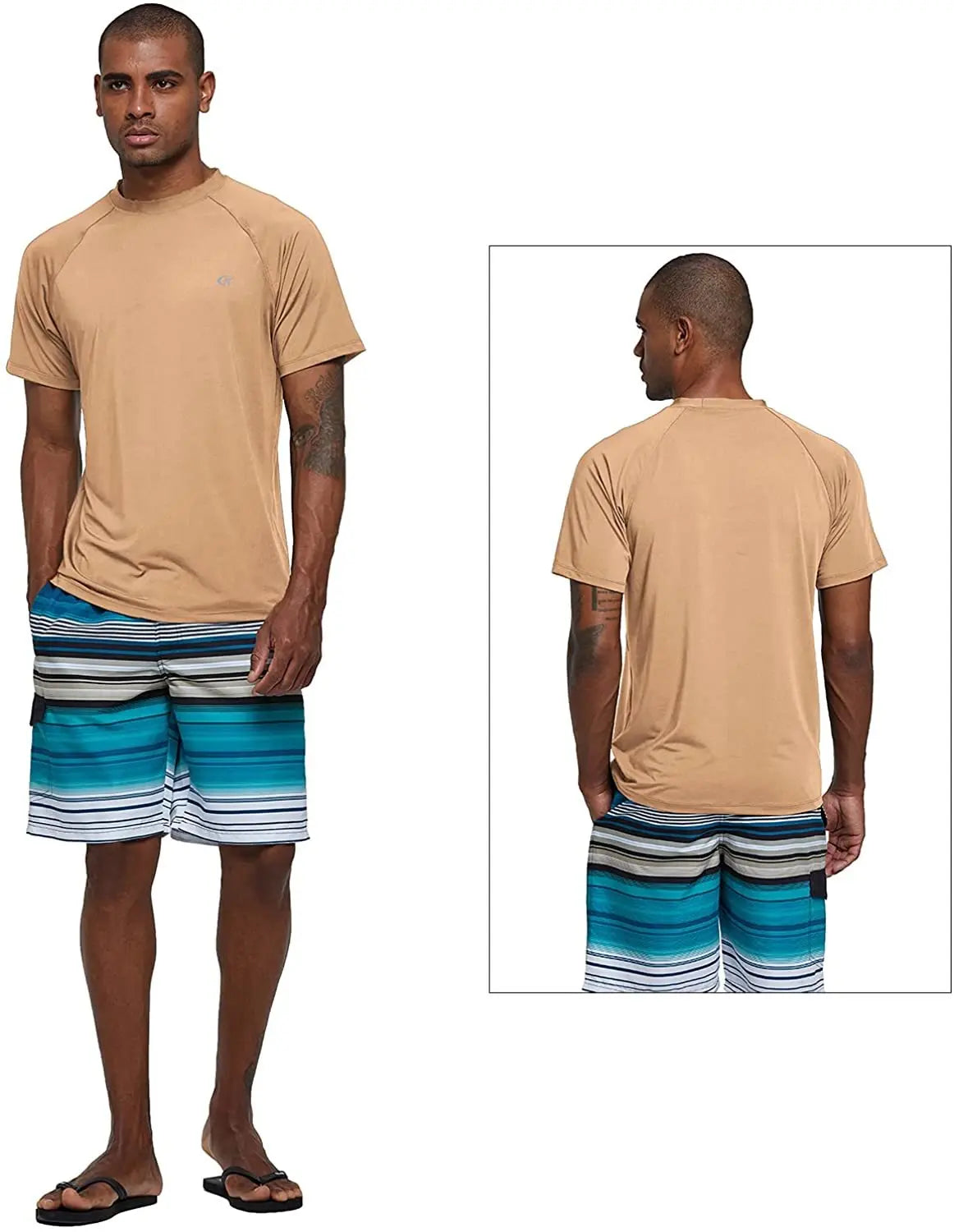 Men's UPF 50+ Beach T-Shirt – Quick-Dry Surf & Swim Top