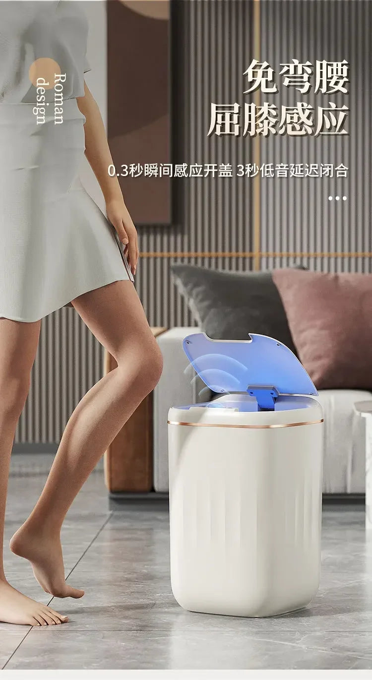 20L Smart Sensor Trash Can - Waterproof Large Capacity Kitchen  Bathroom Bin