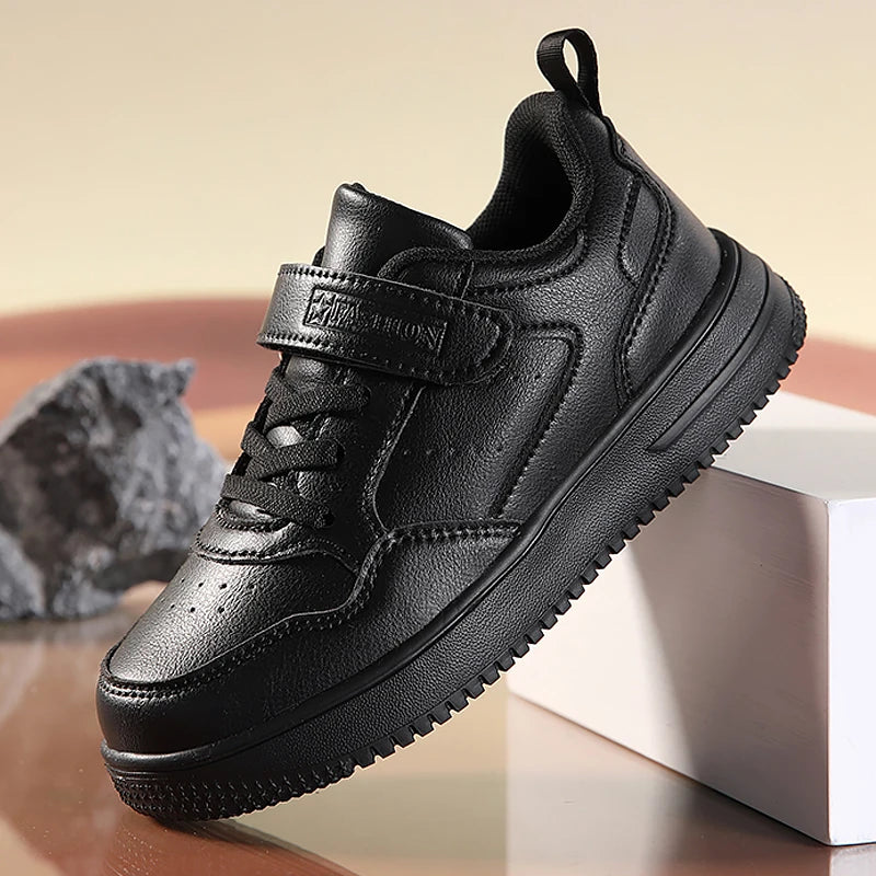 Kids Running Shoes – Breathable Leather Sneakers With EVA Cushioned Soles For Children