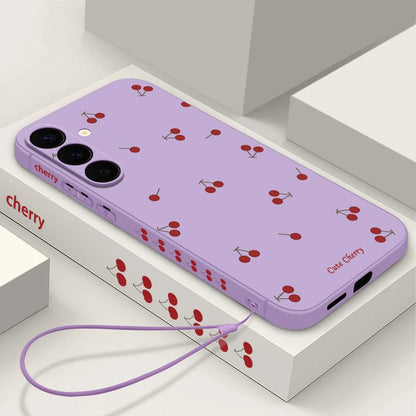 Little Cherry Magnetic Case For Samsung Galaxy S25 FE S26 S25 S24 S23 S22 Ultra Plus For Magsafe Wireless Charge Lanyard Cover