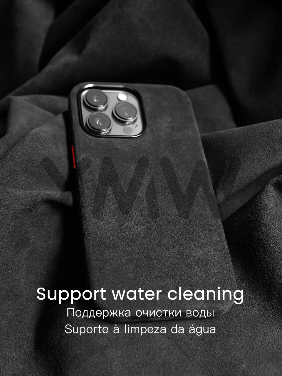 Luxury Magnetic Alcantara Case for iPhone 17161514 Pro Max - Suede Leather Supercar Design
