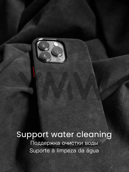 Luxury Magnetic Alcantara Case for iPhone 17161514 Pro Max - Suede Leather Supercar Design