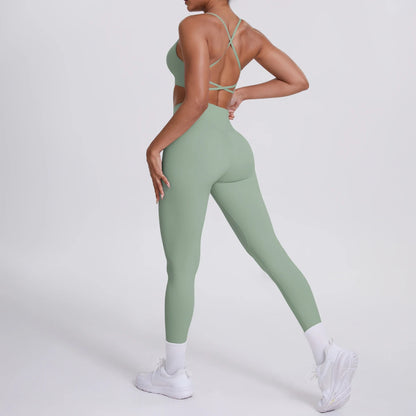 Women's Yoga Suit – Seamless Sports Bra & High Waist Leggings | Breathable Quick Dry Activewear