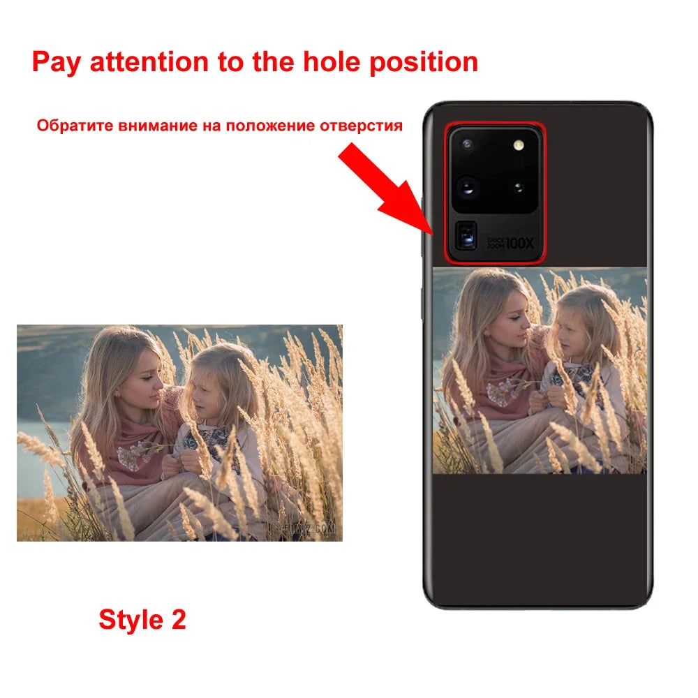 Custom Case for Samsung Galaxy S26 S25 S24 S23 S22 S21 FE Ultra Plus A53 A73 Note 20 A52S A32 A51 DIY Personaliz Picture Cover
