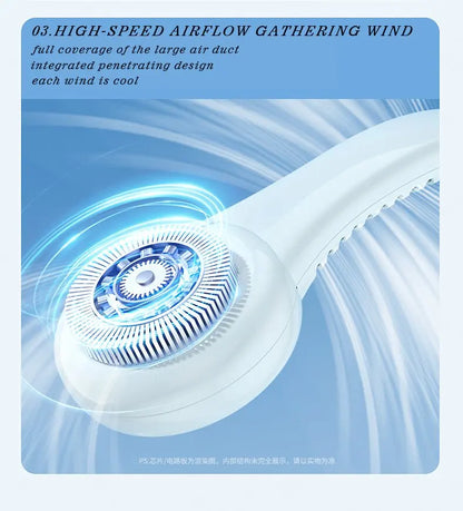 Neck-Hanging Fan Portable Summer Air Cooler USB Cooling Fan + Summer Personal Cooling Fan Hands-Free Fan/Wearable/Suitable for Outdoor Activities/Sports/Kitchen/Office