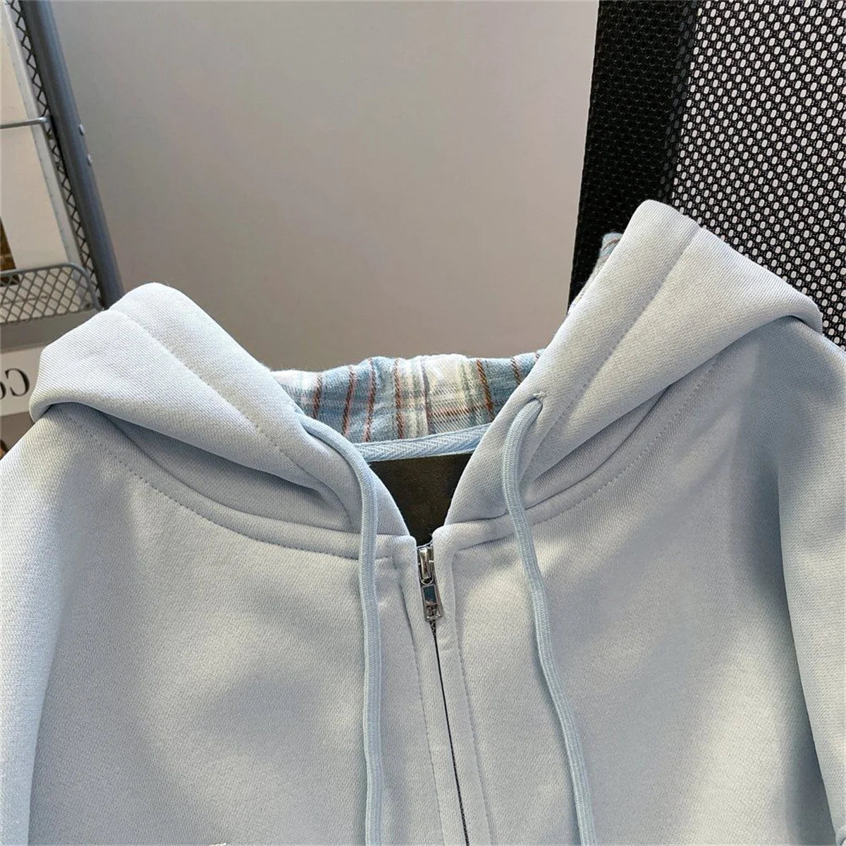 Spring And Autumn Male Vitality Fashion Trends Versatile Simple Lazy Wind Jugendstil 2025 New Male Grid Splicing Zipper Jacket