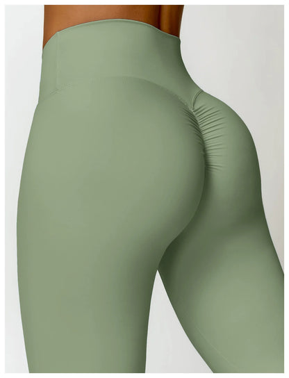 Women Yoga Suit - Quick Dry Gym Tracksuit With Long Sleeve Top & High Waist Leggings