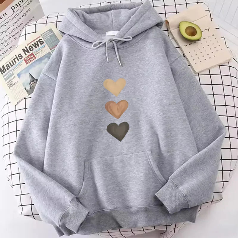 Casual Love Heart Print Hoodies Spring Autumn Winter Casual Hoodies Sweatshirts Men Women Graphic Hoodie Sweatshirt