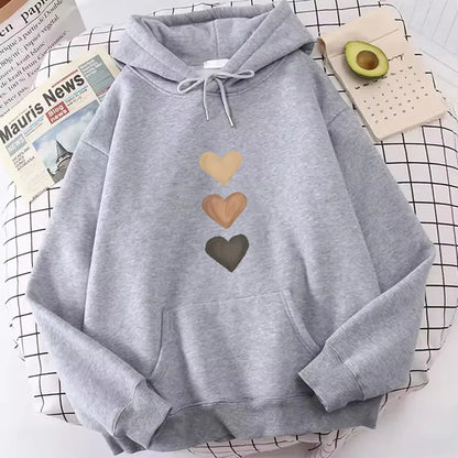 Casual Love Heart Print Hoodies Spring Autumn Winter Casual Hoodies Sweatshirts Men Women Graphic Hoodie Sweatshirt