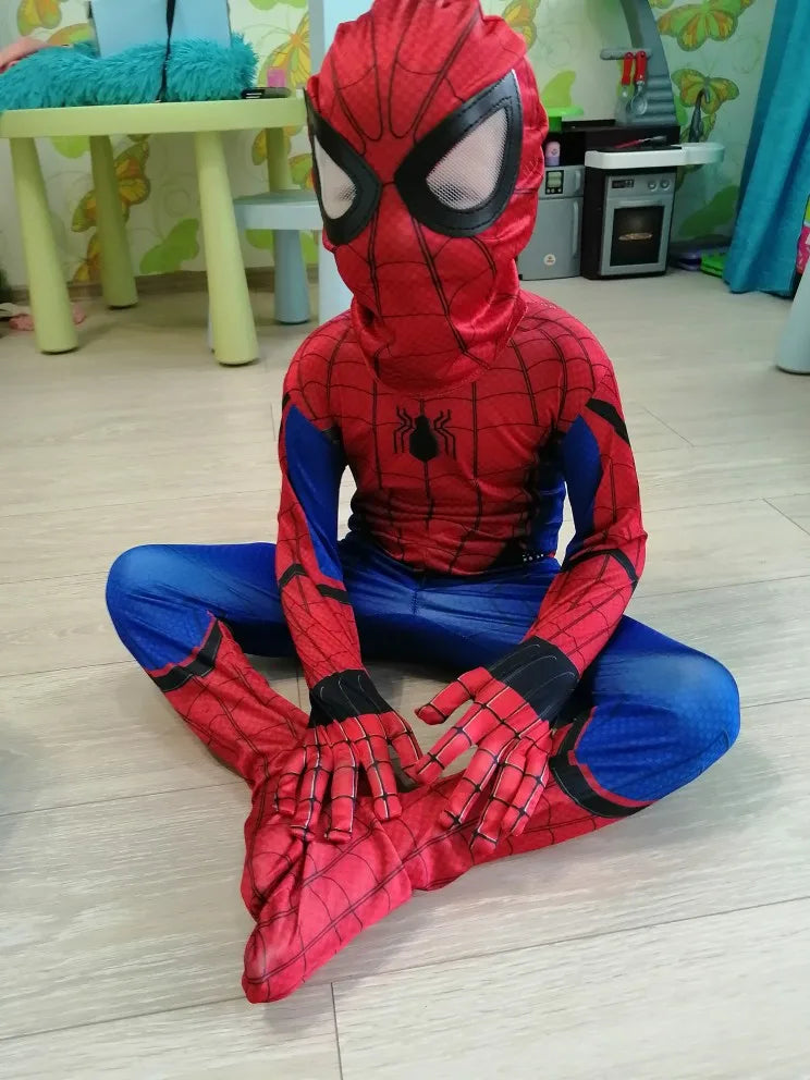 Superhero Spiderman Costume Set - Iron Miles Venom Bodysuit for Halloween  Christmas Cosplay - ZOOMNSTORE