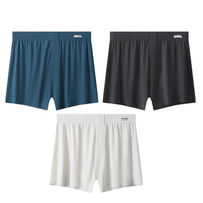 Mens Boxer Shorts Large Size - Ice Silk Breathable Sleepwear Pants | Loose Fit Boxers