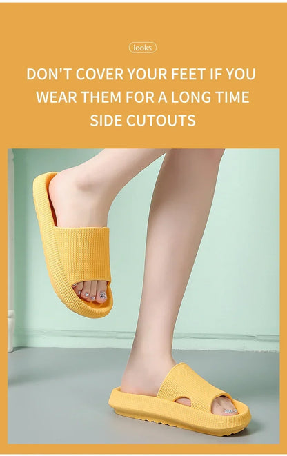 Eva's Simple Men's Slippers For Man Size 45 Poop Slippers. Wearing Soft-Soled Anti-Slip Shoes In Summer. And Women's Slippers